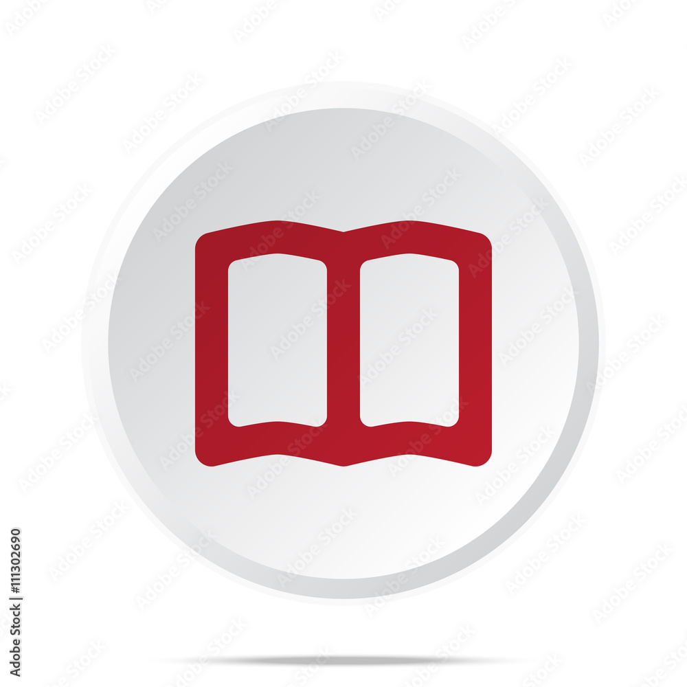 Red Book icon on white web button Red Book icon on white web button