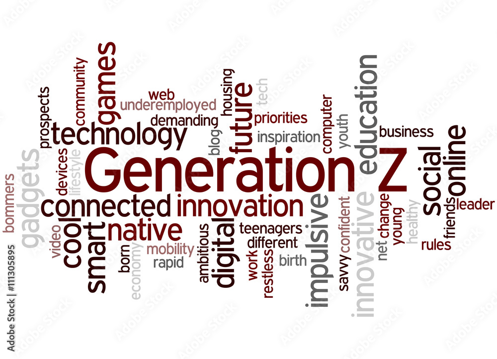 Generation Z, word cloud concept 7 Generation Z, word cloud concept 7