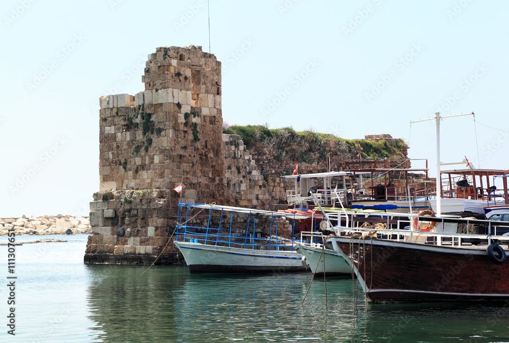 Byblos Harbor- still guarded by the ruins of the ancient fortress