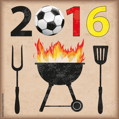 BBQ 2016 Football Germany Vintage
