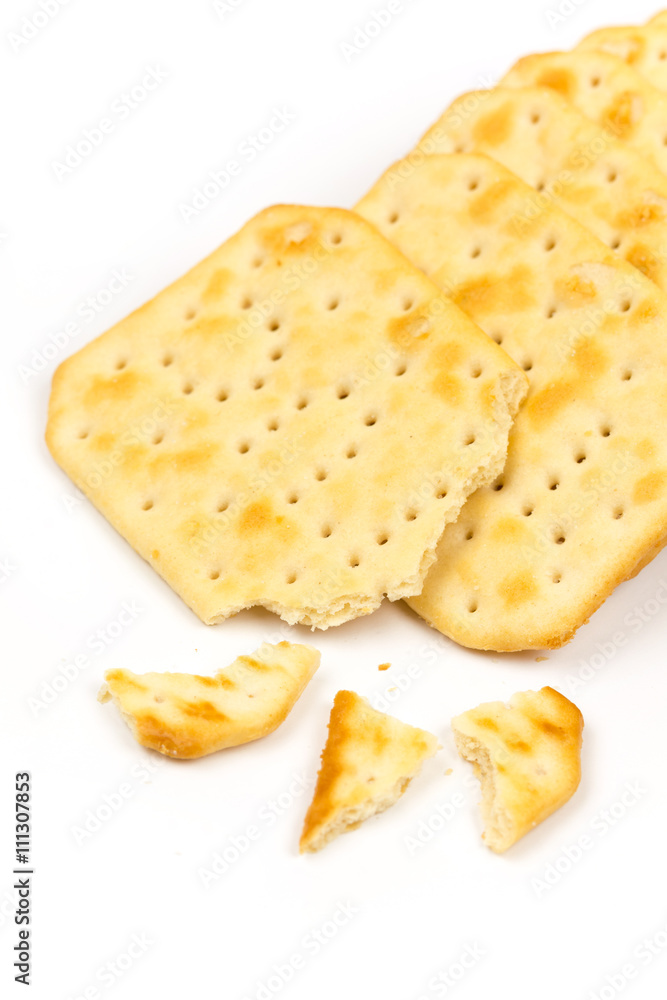 Crisp cookies isolated over white background Crisp cookies isolated over white background