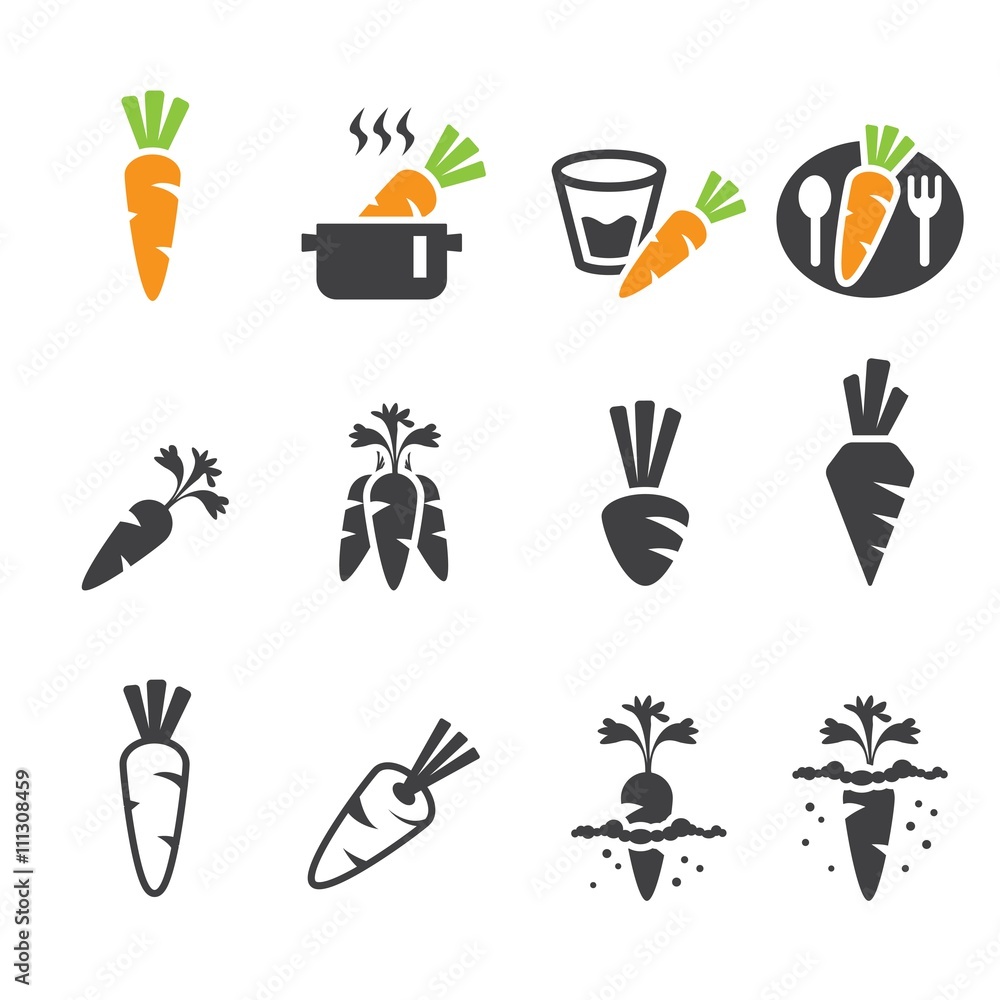 carrot icon set carrot icon set