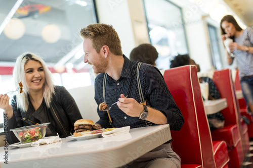 Friends in the diner