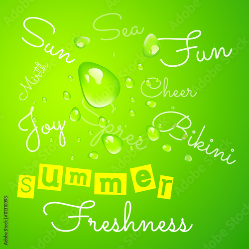 Background with a drop of dew