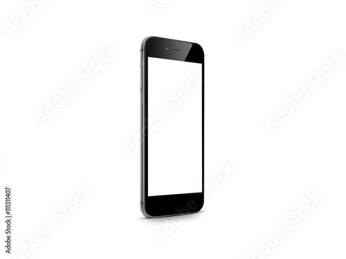 Phone 6 space gray isolated on white background