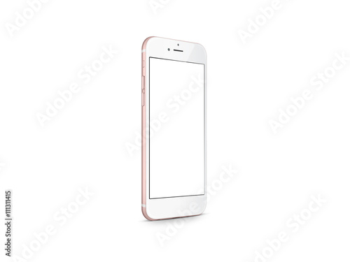 iPhone rose gold isolated on white background