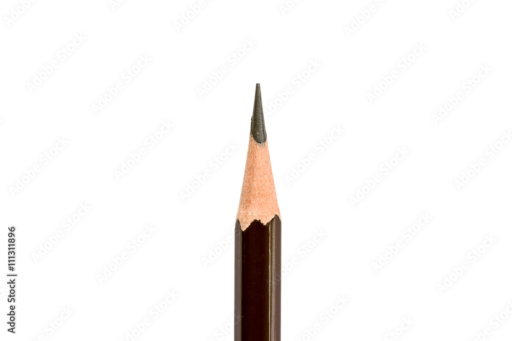 Pencil point close-up on white background Pencil point close-up on white background