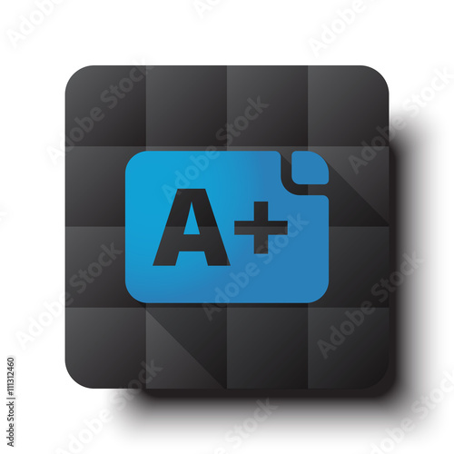 Flat Rating icon on black app button with drop shadow