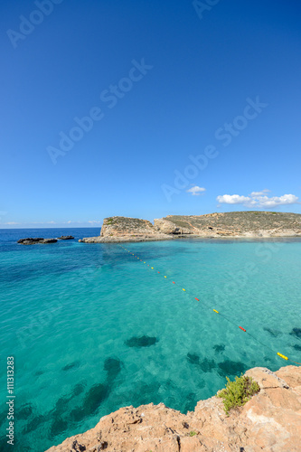 swimming area, blue lagoon on Gozo / Malta