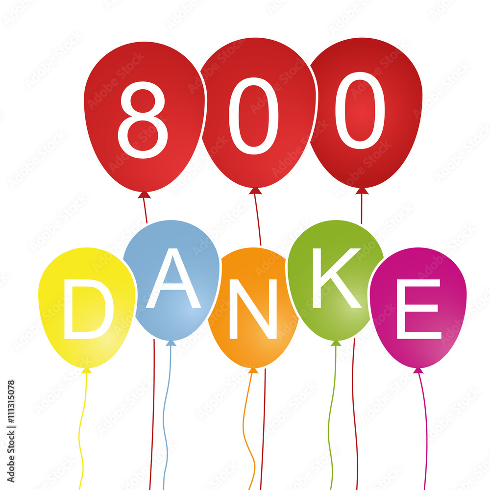 800 Danke - Luftballons