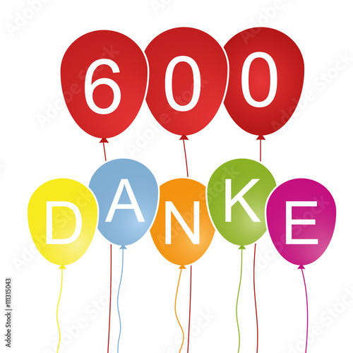 600 Danke - Luftballons