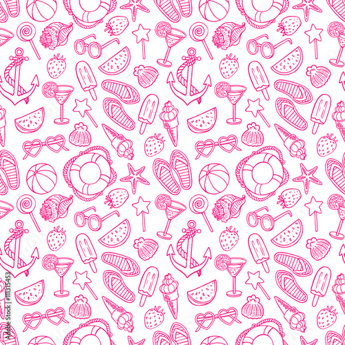 pattern with summer symbols