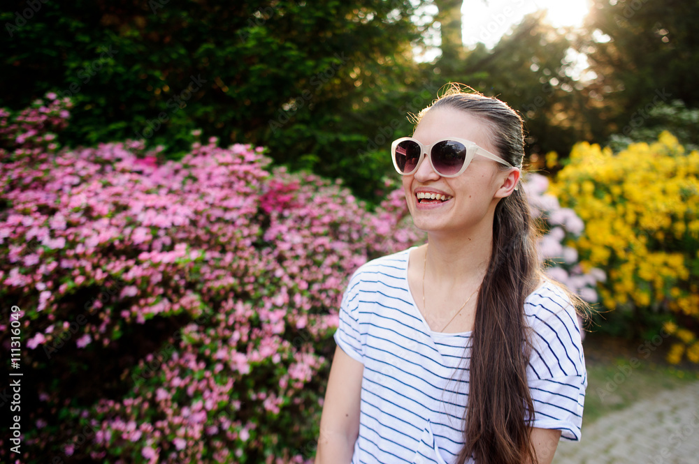 Laughing young woman in the park Laughing young woman in the park
