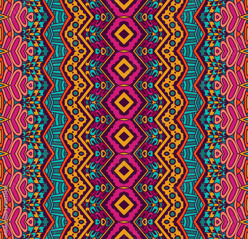 ethnic geometric striped seamless tribal  pattern 