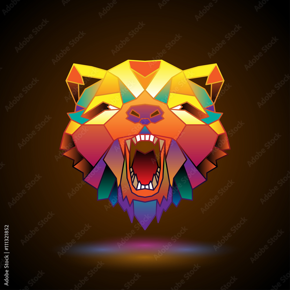 Fototapeta premium Stylized bear head