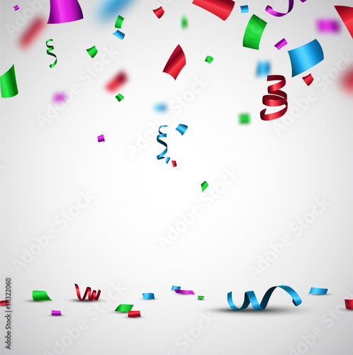 Festive background with confetti.
