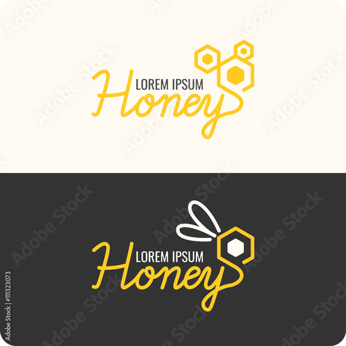 Logo bee honey.