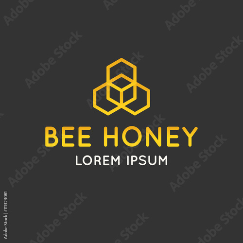 Logo bee honey.
