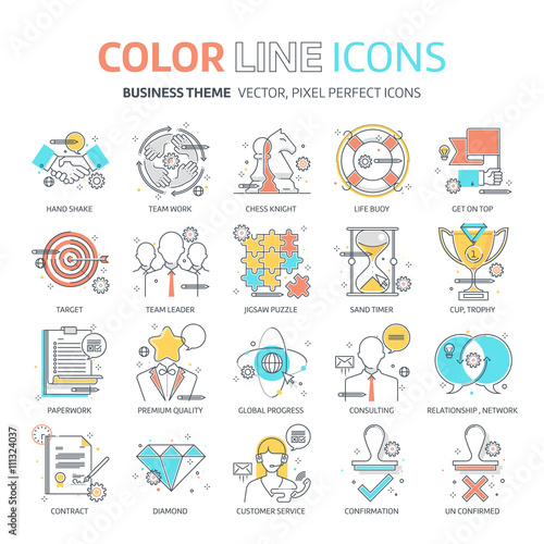 Color line, business illustrations
