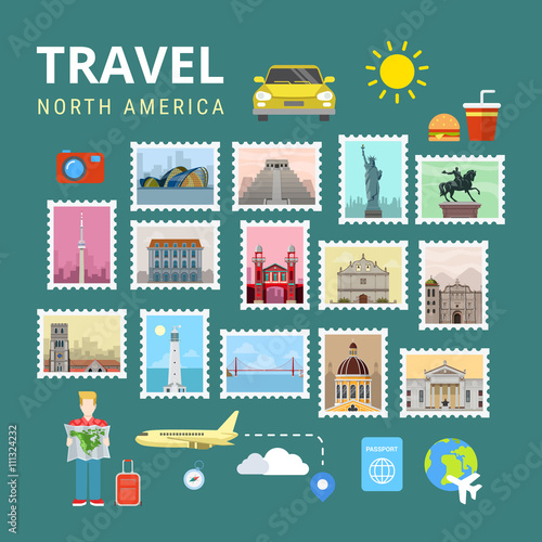 Travel South America Latin American Maya Brazil vector tourism
