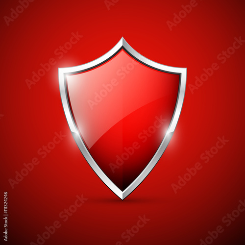Vector red shield