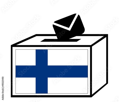 Urne de vote en Finlande photo