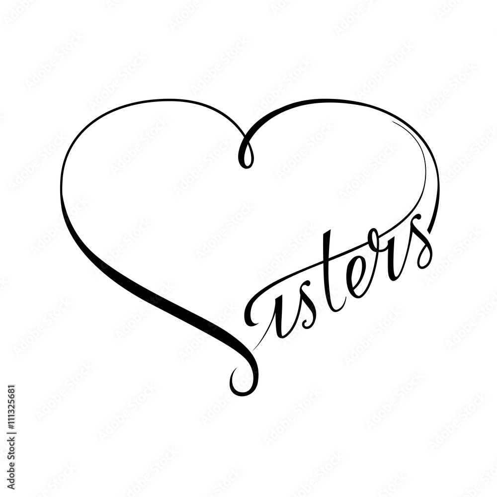 Sisters love symbol Stock Vector | Adobe Stock