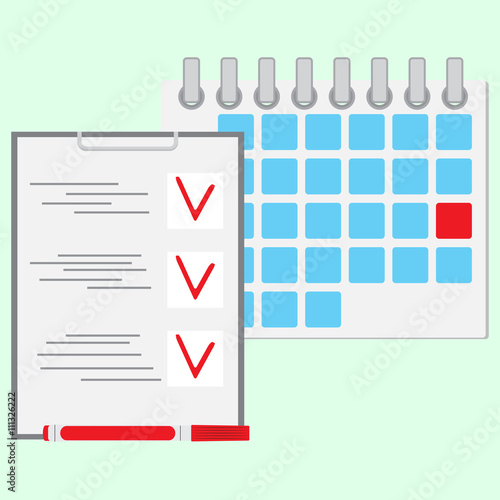Deadline of daily work concept flat vector