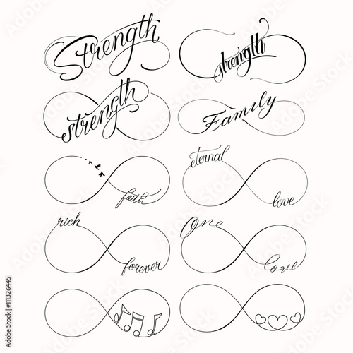 Popular Infinite tattoo set