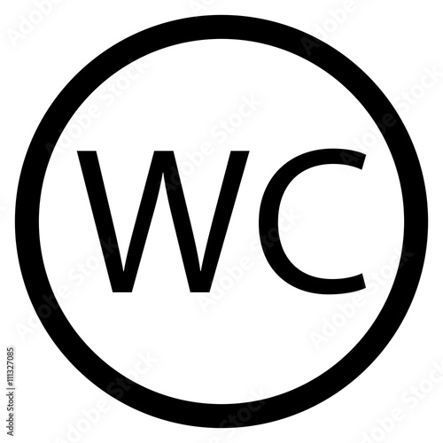Free Download WC toilet icon black white vector - GFXLoad