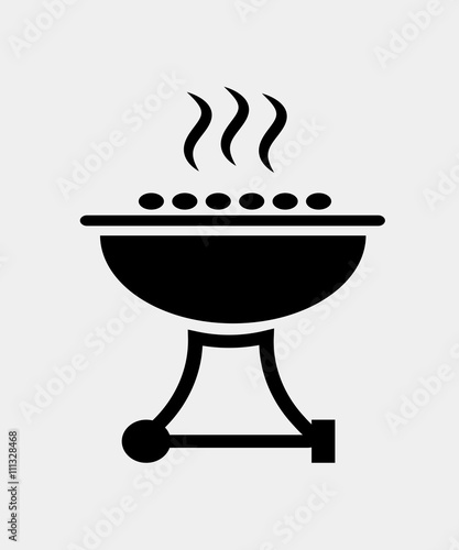Barbecue grill isolated on white background