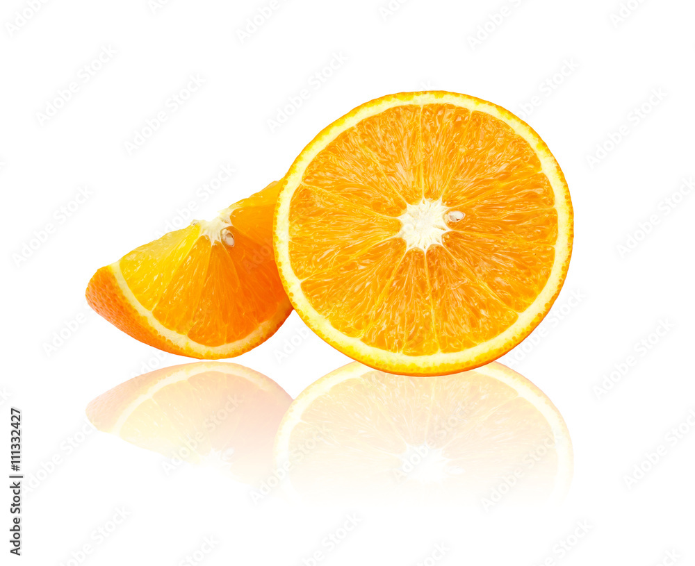 Fototapeta premium Orange fruit isolated on white background