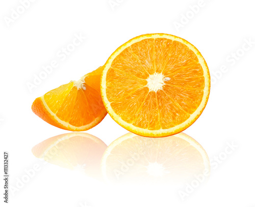 Orange fruit isolated on white background