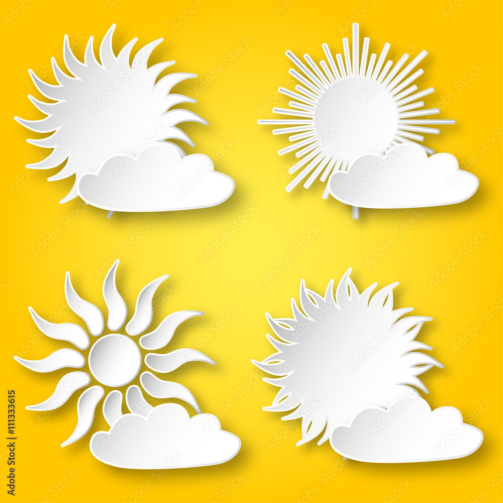 Paper suns on the sky Paper suns on the sky