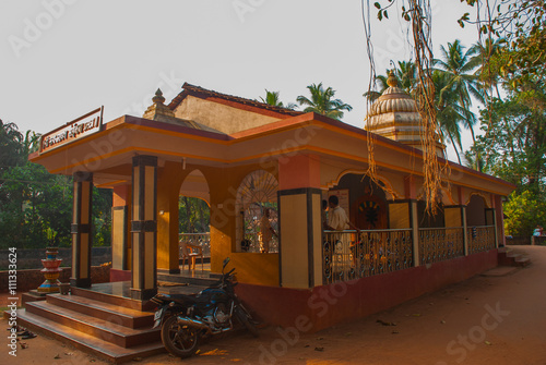 A temple in Goa. Arambol. India. photo