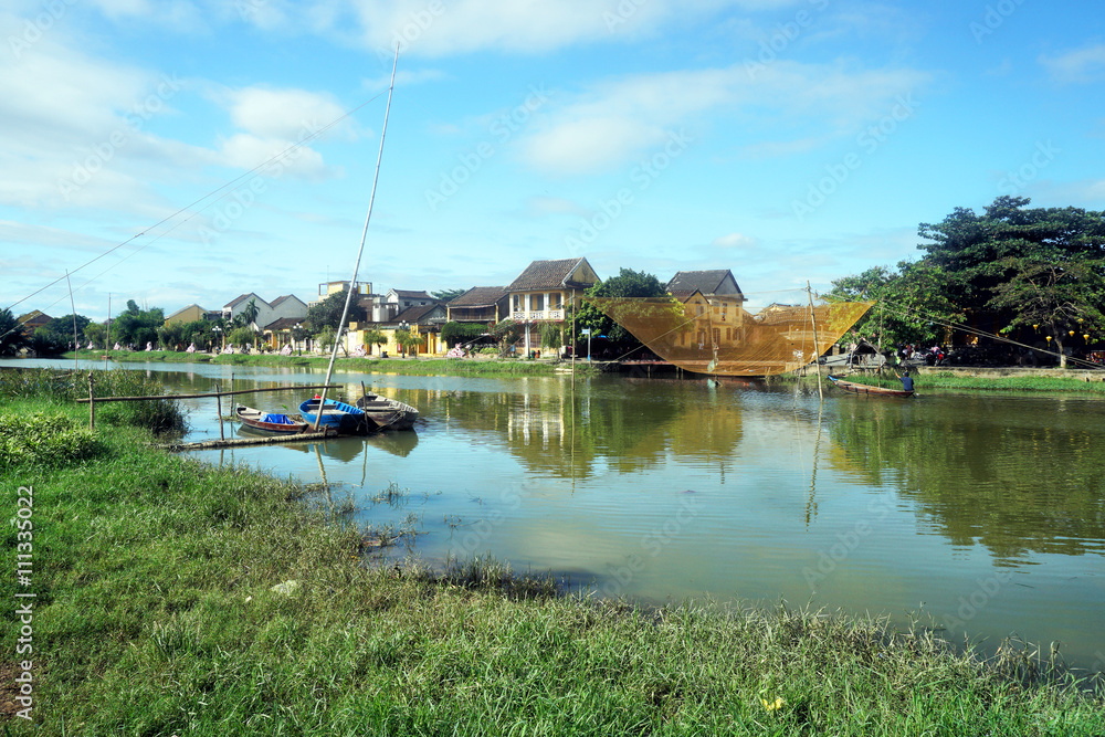 Obraz premium Traditional boat at Hoi An