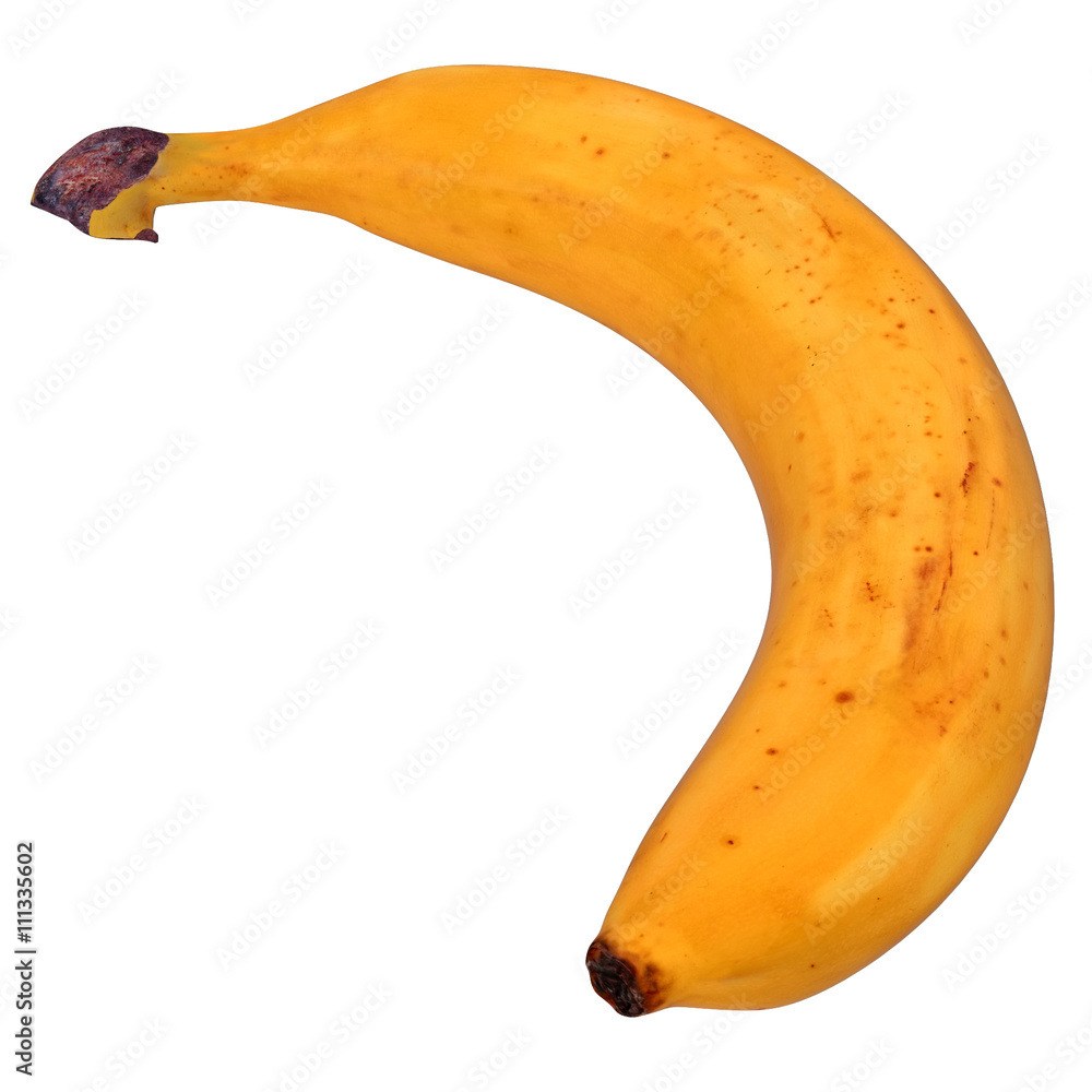 Banana isolated over white 3D Illustration