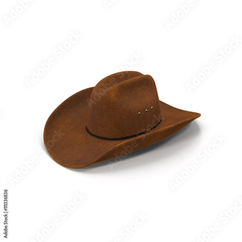 Cowboy hat isolated on white 3D Illustration