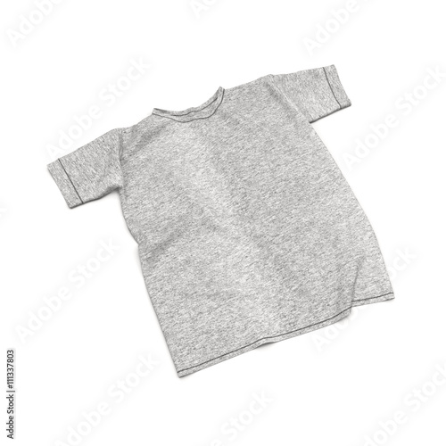 T-Shirt with Wrinkles Isolated on White 3D Illustration