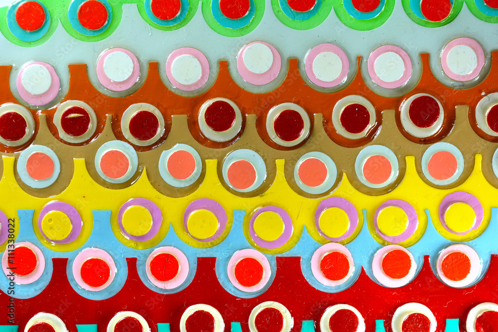 Fototapeta premium Colourful layered pattern background.
