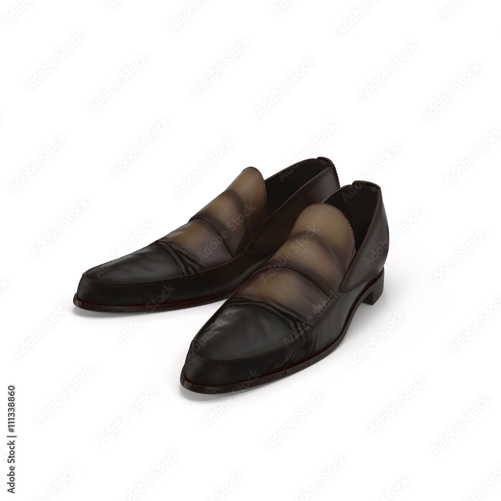 The man's shoes isolated on white 3D Illustration