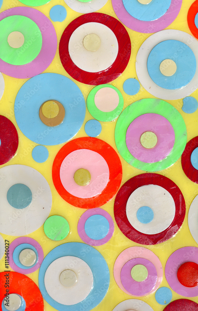Background of many random color circles. Background of many random color circles.