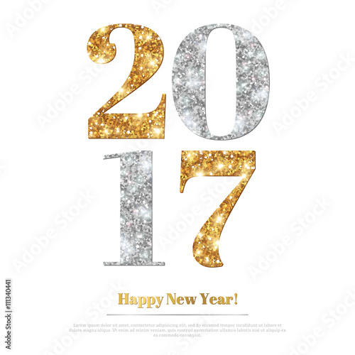 Happy New Year 2017 Greeting Card 