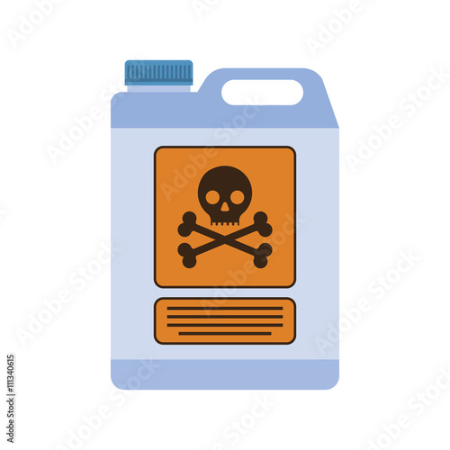 poison container with the sign of life-threatening photo