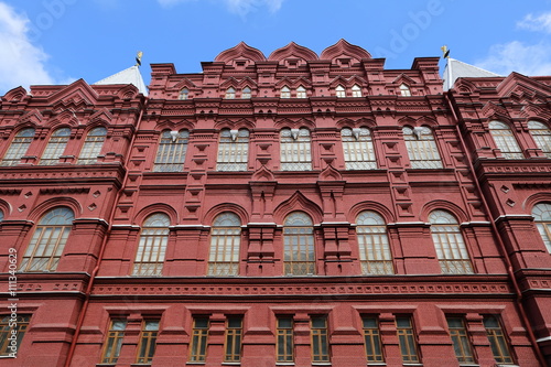 The building of the Russian State Historical Museum on Red Square in Moscow