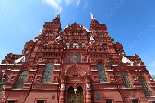 The building of the Russian State Historical Museum on Red Square in Moscow