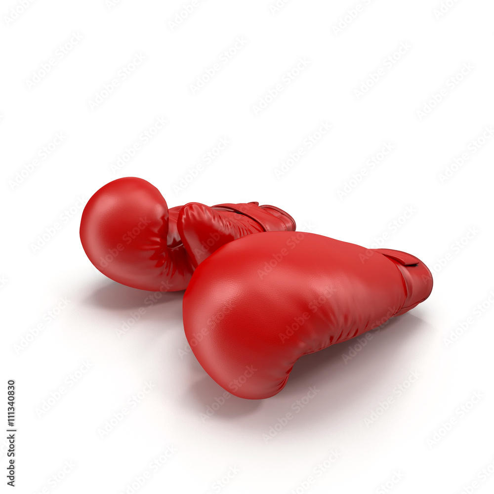 Boxing gloves isolated on white 3D Illustration
