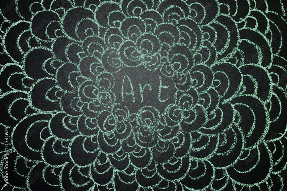 Art, written with chalk on a blackboard Art, written with chalk on a blackboard