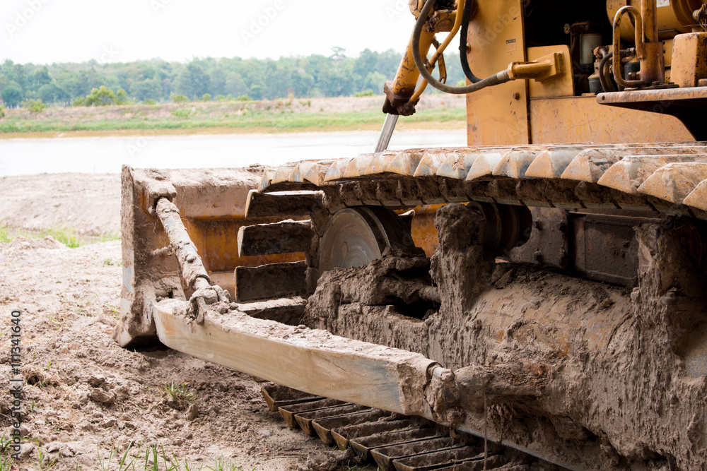 Fototapeta premium Heavy construction machine - bulldozer