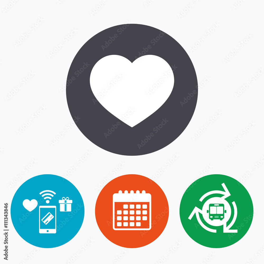 Love icon. Heart sign symbol.